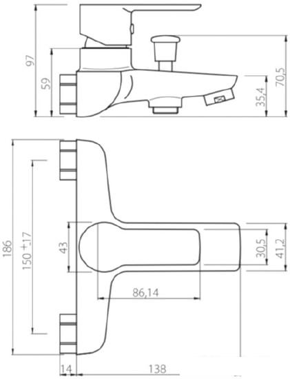 Смеситель RedBlu Origin Elegance 841000000- фото2