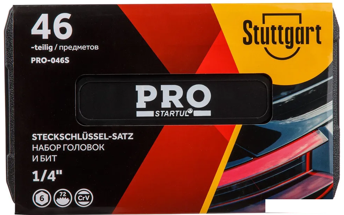 Набор трещотка с головками и битами PRO Startul Stuttgart PRO-046S (46 предметов)- фото2