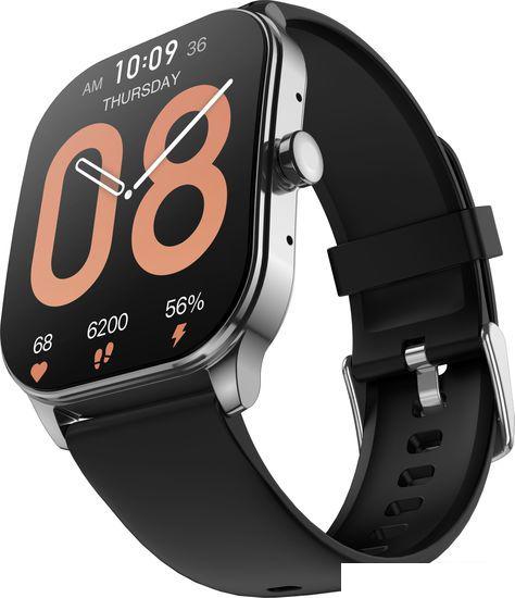 Умные часы Amazfit Pop 3S (серебристый, с силиконовым ремешком)- фото4