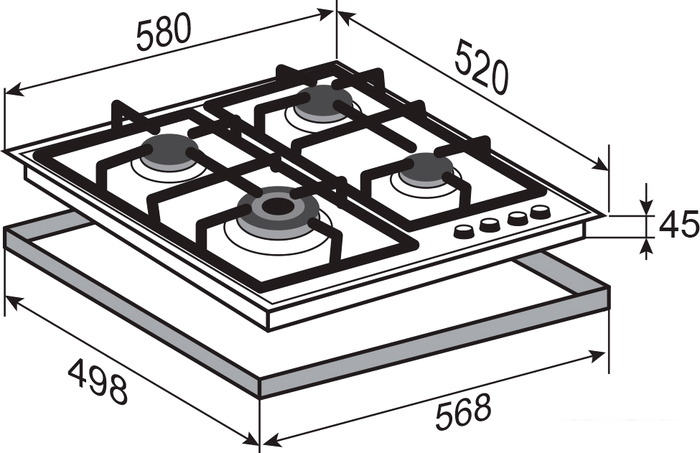 Варочная панель Zigmund & Shtain M 26.6 W- фото2