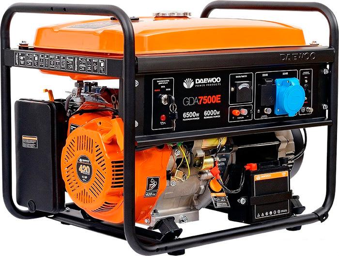 Бензиновый генератор Daewoo Power GDA 7500E- фото