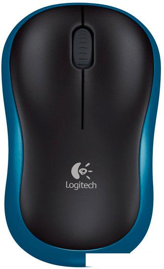 Мышь Logitech M185 (черный/синий)- фото2