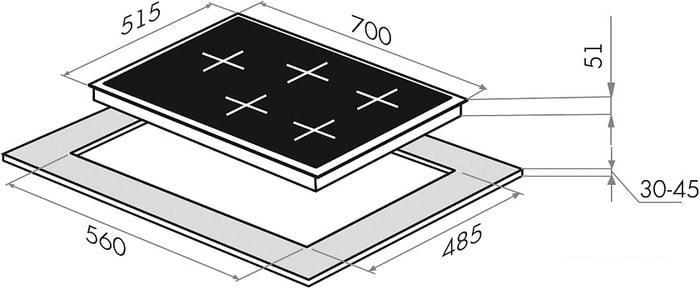 Варочная панель MAUNFELD EGHE.75.33CBG2.R/G- фото2