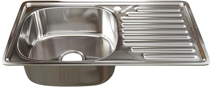 Кухонная мойка Mixline 535614 (левая, полированная, 0.8 мм)- фото