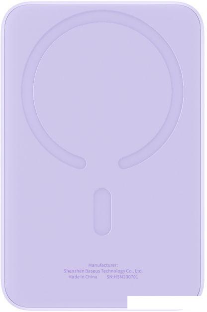 Внешний аккумулятор Baseus Magnetic Mini Air Wireless Fast Charge Power Bank 20W 10000mAh (сиреневый)- фото2