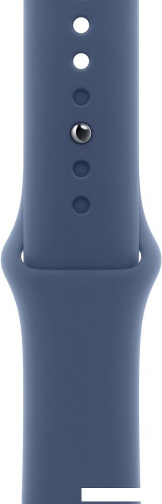 Умные часы Apple Watch Series 10 42 мм (алюминиевый корпус, серебристый/синий, спортивный силиконовый ремешок S/M)- фото3