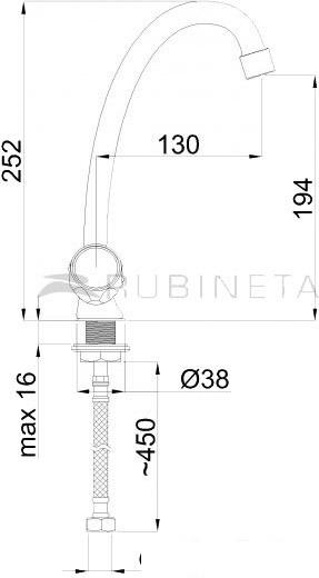 Смеситель Rubineta R-8 Globo- фото2