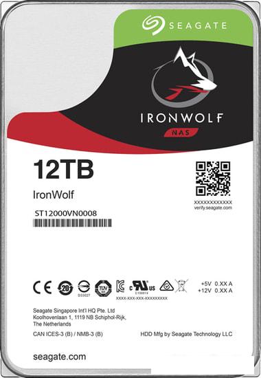 Жесткий диск Seagate IronWolf 12TB ST12000VN0008- фото