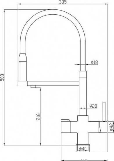Смеситель ZorG Hammer SH 2003 (черный)- фото2