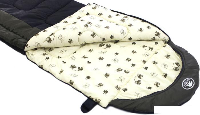 Спальный мешок BalMax Аляска Camping Plus -15 (правая молния, черный/хаки)- фото2