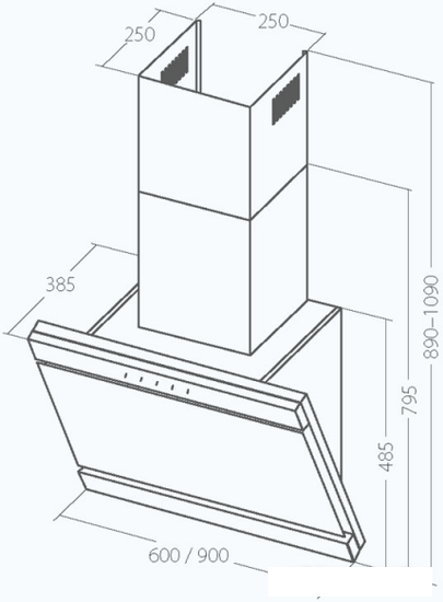 Кухонная вытяжка Akpo Kastos II 60 WK-9 (белый)- фото2