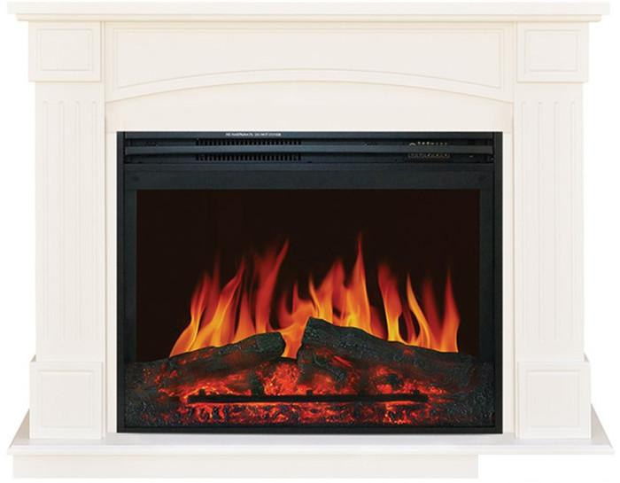 Каминокомплект Smolcom Boston MB/JUP/SYM26/ Jupiter FX N Black (белый ваниль)