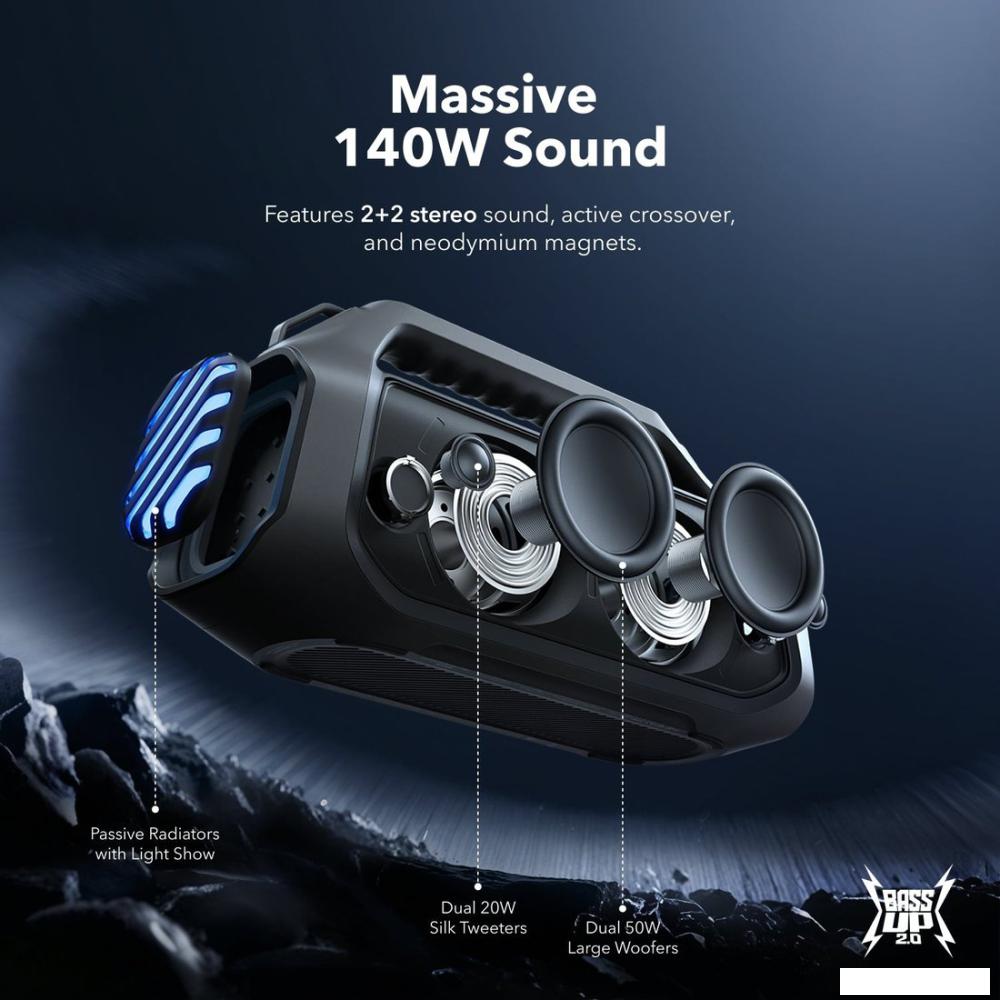 Беспроводная колонка Anker Soundcore Boom 2 Plus (черный)- фото2