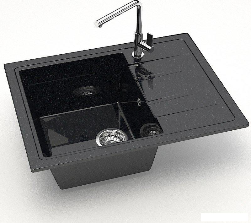 Кухонная мойка MARRBAXX 150/Q4 F150Q004 (черный)- фото2