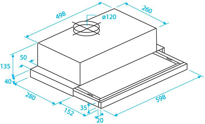 Кухонная вытяжка BEKO CTB 6407 X- фото2