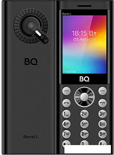 Кнопочный телефон BQ BQ-2458 Barrel L (черный/серебристый)