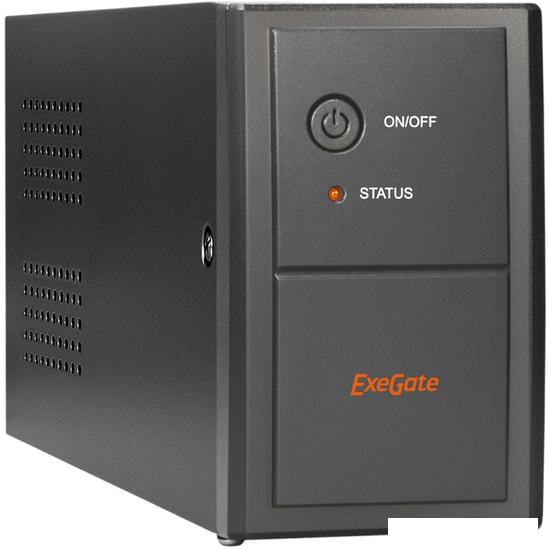 Источник бесперебойного питания ExeGate BNB-650.LED.AVR.EURO.RJ.USB EP285555RUS- фото