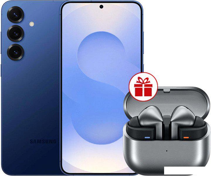 Смартфон Samsung Galaxy S25+ SM-S936B 12GB/256GB (синий) и наушники Samsung Galaxy Buds 3 Pro по акции- фото
