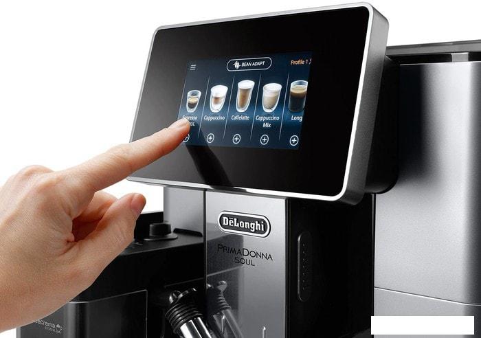 Эспрессо кофемашина DeLonghi PrimaDonna Soul ECAM610.55.SB- фото4