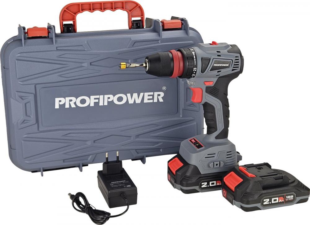 Дрель-шуруповерт Profipower MKBL-18BM (с 2-мя АКБ, кейс)- фото