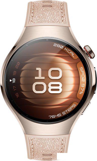 Умные часы Huawei Watch 5 42 мм (песочный, с бежевым силиконовым ремешком, международная версия)- фото3
