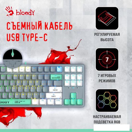 Клавиатура A4Tech Bloody S87 Energy Ash (Bloody BLMS Red Plus)- фото3