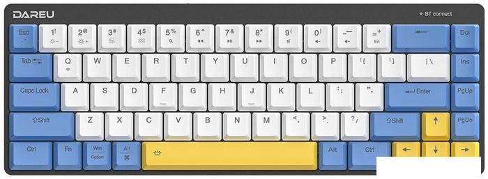 Клавиатура Dareu EK868 (Kaihl Red, White-Blue-Yellow)- фото