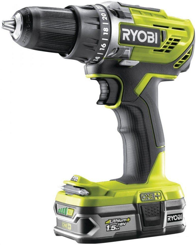 Дрель-шуруповерт Ryobi R18DD3-215S 5133003774 (с 2-мя АКБ, сумка)- фото