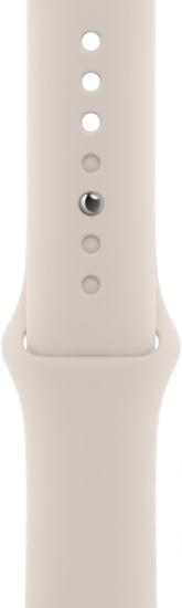 Умные часы Apple Watch Series 8 45 мм (алюминиевый корпус, звездный свет/звездный свет, спортивный силиконовый ремешок M/L)- фото2