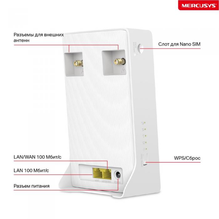 4G Wi-Fi роутер Mercusys MB110-4G- фото2