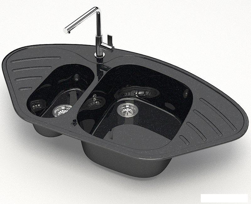 Кухонная мойка MARRBAXX 23/Q4 F023Q004 (черный)- фото2