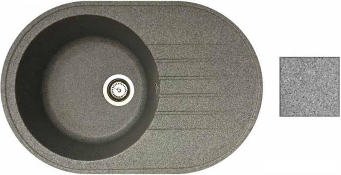 Кухонная мойка БелЭворс Rondo L + смеситель W74004-9 + дозатор L405-1 (серый/сатин)- фото4