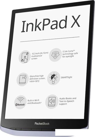 Электронная книга PocketBook InkPad X (серый)- фото3