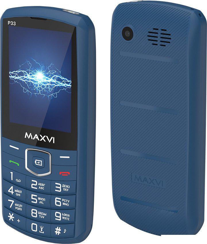 Телефон Maxvi P33 (синий)- фото2