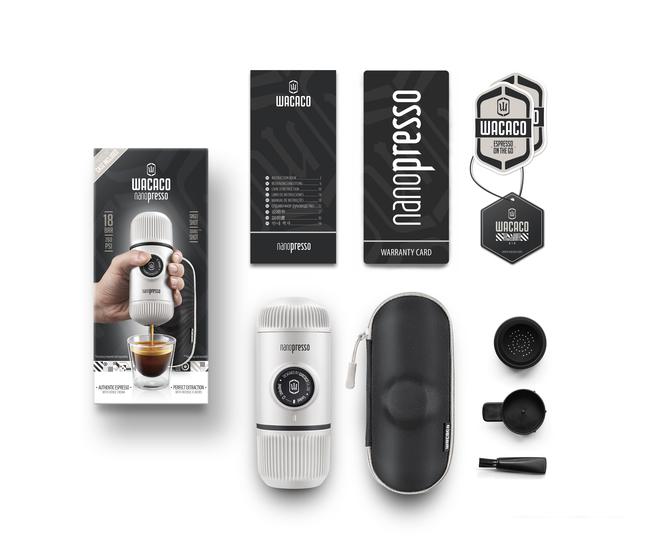 Ручная кофеварка WACACO Nanopresso Chill White + Case- фото2