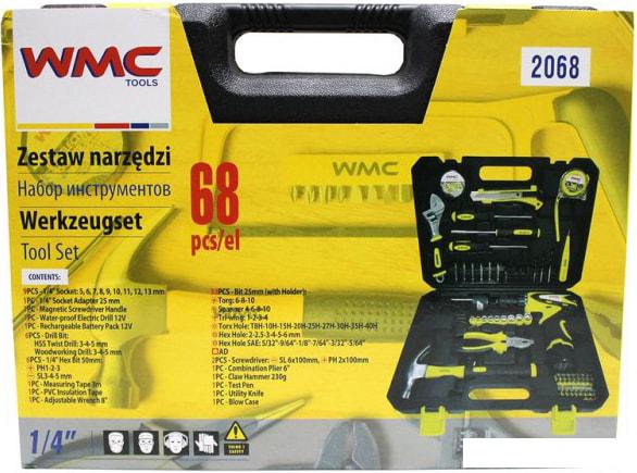 Дрель-шуруповерт WMC Tools 2068 (с 2-мя АКБ, кейс, набор оснастки)- фото2