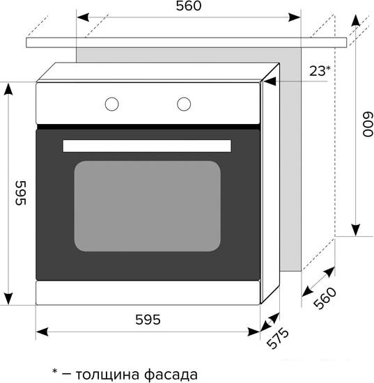 Электрический духовой шкаф LEX EDM 6070 C BL- фото2