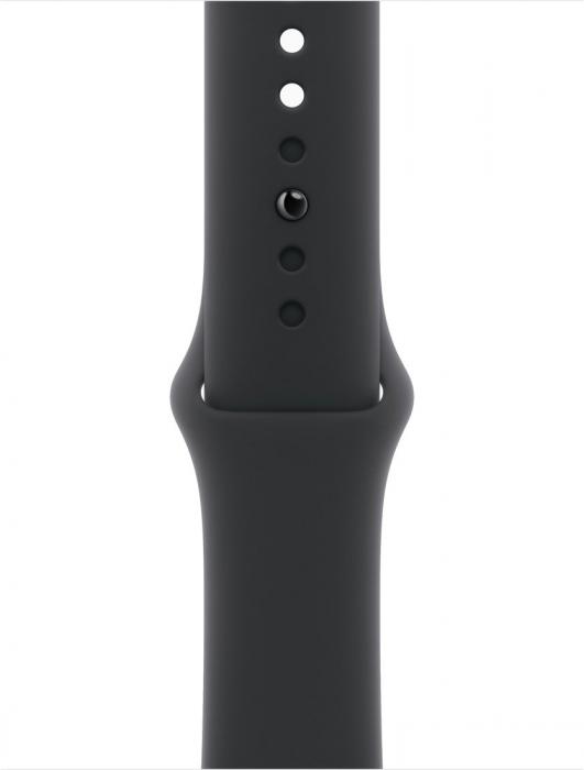 Умные часы Apple Watch Series 10 42 мм (алюминиевый корпус, черный/черный, спортивный силиконовый ремешок S/M)- фото3