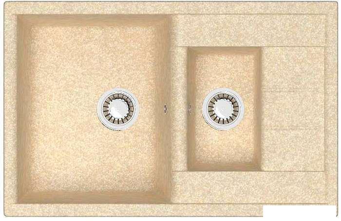 Кухонная мойка Berge BR-7612 (светлый дуб)- фото