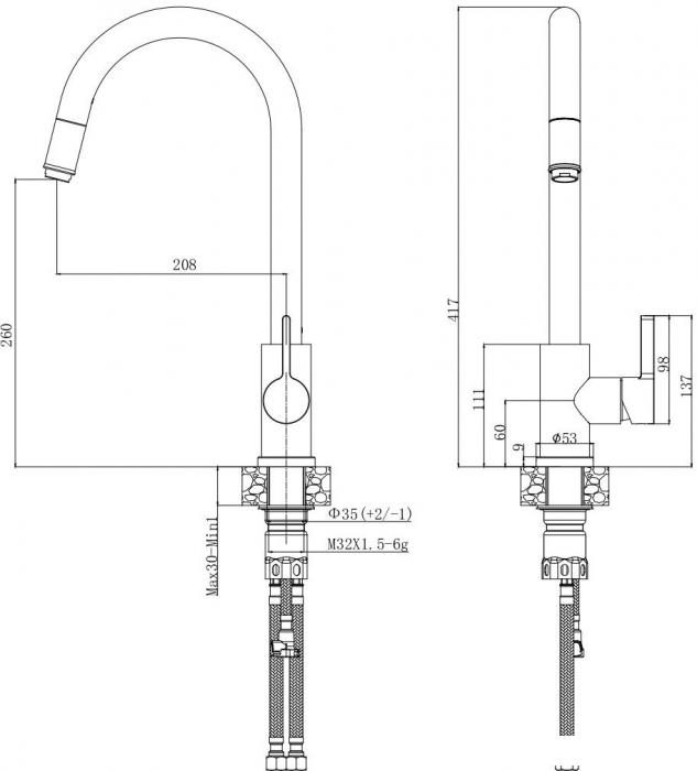 Смеситель Voda Vessel VSL519G- фото2