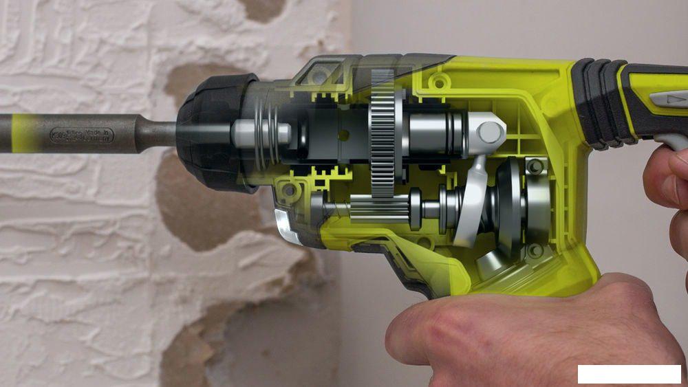 Перфоратор Ryobi R18SDS-125S 5133003818 (с 1-им АКБ, сумка)- фото2
