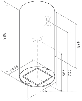 Кухонная вытяжка Jetair Pipe IX/A/43 (PRF0099288)- фото3