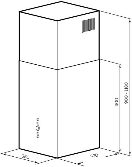 Кухонная вытяжка LEX Mono 400 (нержавеющая сталь)- фото3