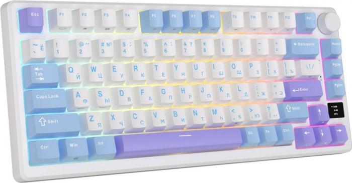 Клавиатура Royal Kludge RK-M75 RGB Taro Milk (RK Brown)- фото4