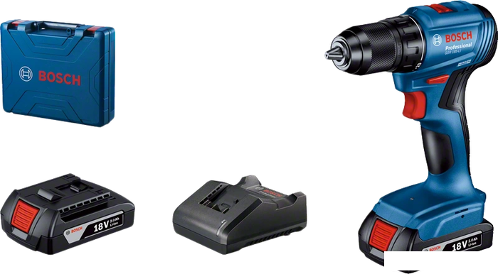 Дрель-шуруповерт Bosch GSR 185-LI Professional 06019K3000 (с 2-мя АКБ, кейс)- фото