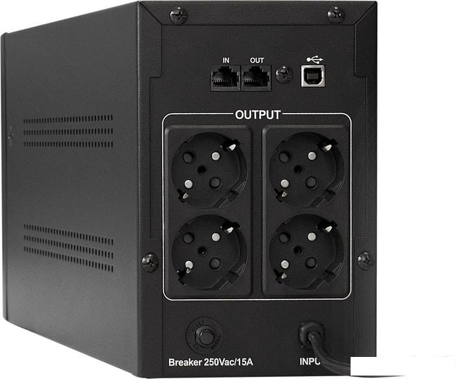Источник бесперебойного питания ExeGate UNB-1500.LED.AVR.EURO.RJ.USB EP212521RUS- фото2