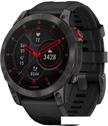 Умные часы Garmin Epix Sapphire Gen 2 (черный титан/черный)- фото
