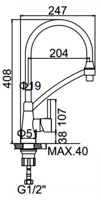 Смеситель Ledeme L4399-3 (хром/белый)- фото2