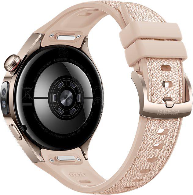 Умные часы Huawei Watch 5 42 мм (песочный, с бежевым силиконовым ремешком, международная версия)- фото2