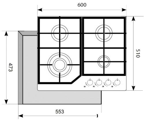 Варочная панель Akpo PGA 604 HGC-T IV- фото2